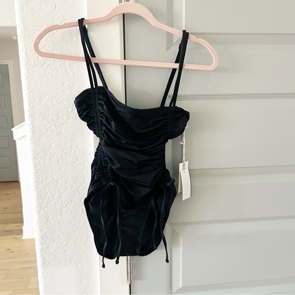 NWT Good American Shine Ruched One Piece Swimsuit - Picture 2 of 4